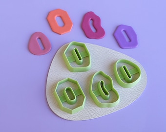 Cutout Polymer Clay Cutters | Polymer Clay Cutter Set | Geometric Cutters