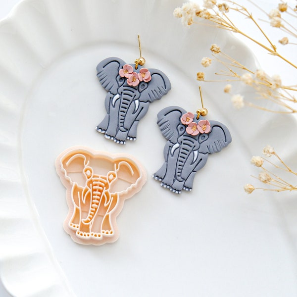 Elephant Polymer Clay Cutters | Animal Clay Cutters | Summer Clay Cutter | Clay Earring Cutter | Polymer Clay Cutter for Earring Making