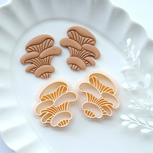 Boho Mushroom Polymer Clay Cutters | Oyster Mushroom Clay Cutters | Earring Cutters | Clay Jewelry Cutter | Summer Clay Cutter