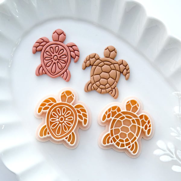 Sea Turtle Polymer Clay Cutters | Summer Clay Cutter | Clay Earring Cutters | Polymer Clay Cutters for Earring Making