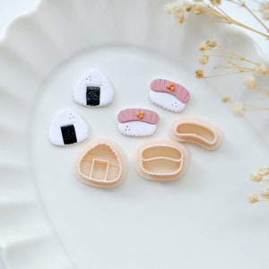 Sushi Stud Polymer Clay Cutters | Cute Food Clay Cutters | Clay Earring Cutters | Polymer Clay Tools | 3d Printed Cutter
