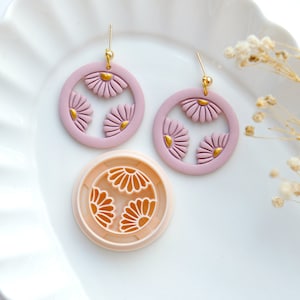 Emporte-pièce rond en forme de cercle en forme de marguerite | Emporte-pièces Spring | emporte-pièces floraux en argile | Coupe-boucles d&#39;oreilles en argile | Fabrication de bijoux | Outils d&#39;argile