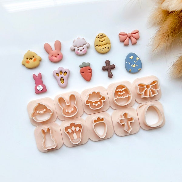Easter Stud Pack Polymer Clay Cutters | Easter Clay Cutters | Spring Clay Cutters for Earring Making | Polymer Clay Tools