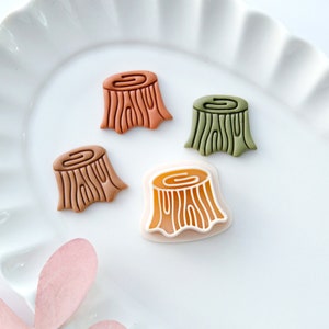 Coupe-argile pour souches d'arbre | Coupe-boucles d'oreilles en pâte polymère | Fraises détaillées | Fabrication de bijoux | Fournitures d'argile