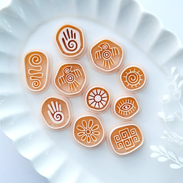 Tribal Symbols Polymer Clay Cutters | Summer Clay Cutters | Clay Earring Cutters | Clay Cutter Set | Earring Jewelry Making