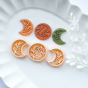 Moon Phase Polymer Clay Cutters | Boho Clay Cutters | Clay Earring Cutters | Polymer Clay Tools for Jewelry Making