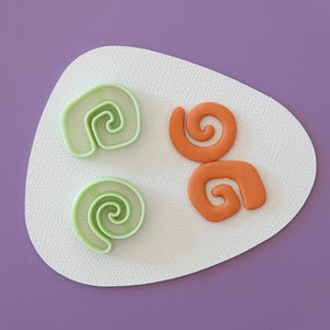 Spiral Shaped Polymer Clay Cutters | Funky Clay Earring Cutters | Cutters For Earring Making