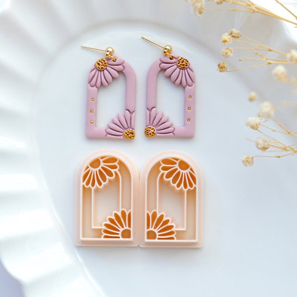Flower Arch Polymer Clay Cutters | Spring Boho Clay Earring Jewelry Making Molds