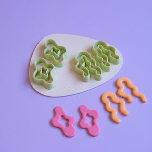 Organic Shaped Donut Polymer Clay Cutters Funky Clay Earring Cutters U Shaped Cutters Set Polymer Clay Tools Supplies image 8