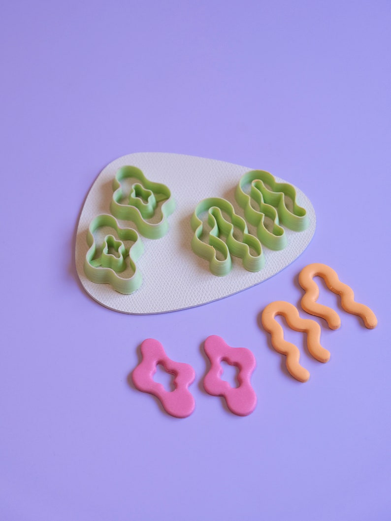 Organic Shaped Donut Polymer Clay Cutters Funky Clay Earring Cutters U Shaped Cutters Set Polymer Clay Tools Supplies image 8