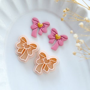 Bow Polymer Clay Cutters | Valentines Day Clay Cutters | Clay Earring Cutter | Jewelry Making | Polymer Clay Tools