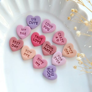 Conversation Heart Valentines Clay Cutters | Stud Cutters Pack | Valentines Earring Cutters | Polymer Clay Cutters | Jewelry Making