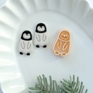 Penguin Clay Cutters | Winter Polymer Clay Cutters | Earring Cutter | Jewelry Making | Clay Tools