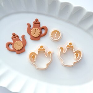 Fairy Teapot and Clock Clay Cutters Polymer Clay Cutter Clay Earring Cutters Jewelry Making Kits Clay Supplies image 3