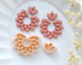 Scalloped Dangle Polymer Clay Cutter | Spring Clay Earring Mold