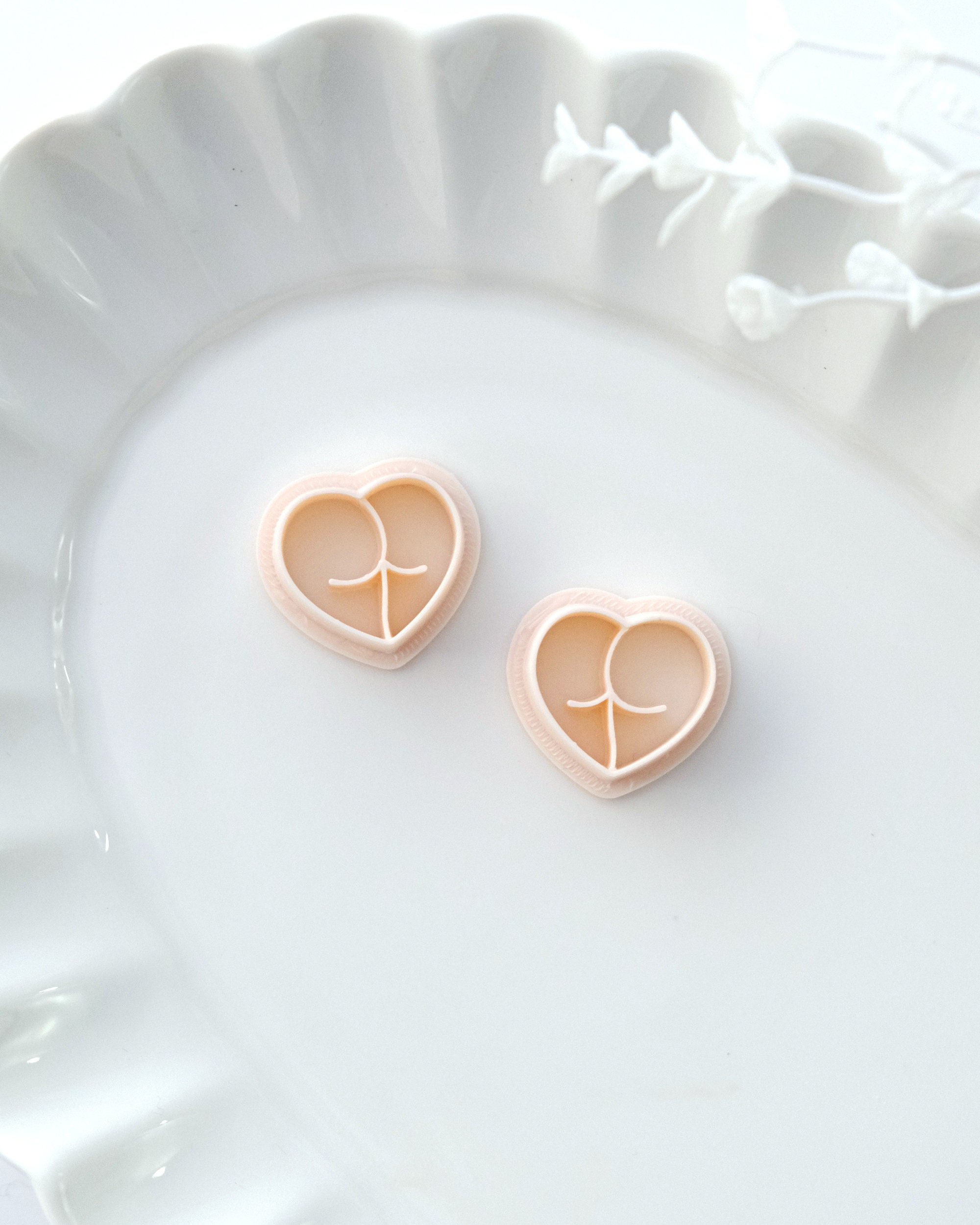 Peach Butt Heart Shape Polymer Clay Cutters Set Valentines Day Clay Cutters  Cute Stud Earring Cutters Clay Tools Jewelry Making 