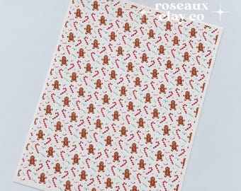 Gingerbread & Candy Canes Polymer Clay Transfer Paper