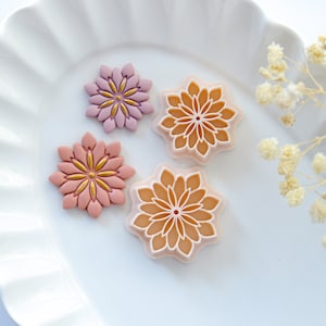 Spring Flower Clay Cutters | Polymer Clay Cutter | Detailed Embossing Flower Cutters for Clay | Earring Making