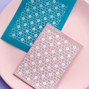 Flower Brick Wall Silk Screen Stencils For Polymer Clay | Clay Stencils | Reusable Stencils For Clay Earrings | Earring Designs