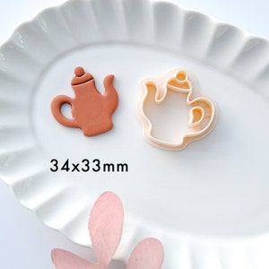 Fairy Teapot and Clock Clay Cutters Polymer Clay Cutter Clay Earring Cutters Jewelry Making Kits Clay Supplies One Teapot Cutter