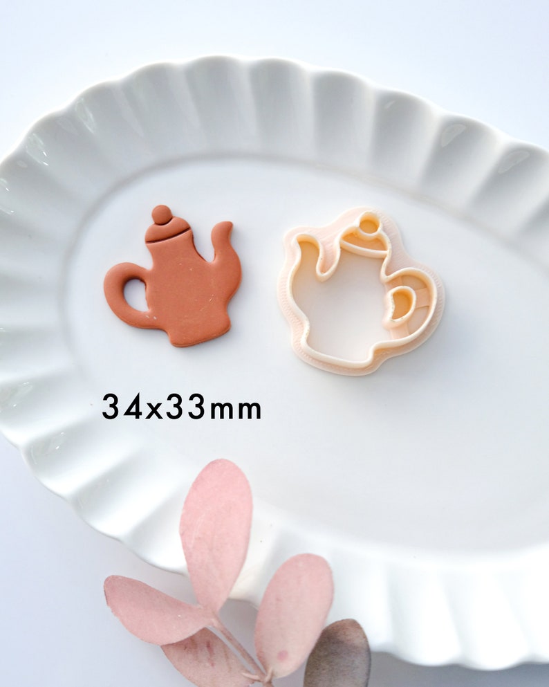 Fairy Teapot and Clock Clay Cutters Polymer Clay Cutter Clay Earring Cutters Jewelry Making Kits Clay Supplies One Teapot Cutter