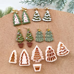 Christmas Tree Polymer Clay Cutters | Christmas Clay Cutter | Winter Clay Cutter | Polymer Clay Cutter for Earring Making | Holiday Cutters