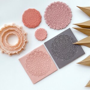 Mandala Polymer Clay Texture Sheet | Mandala Texture Mat | Polymer Clay ...