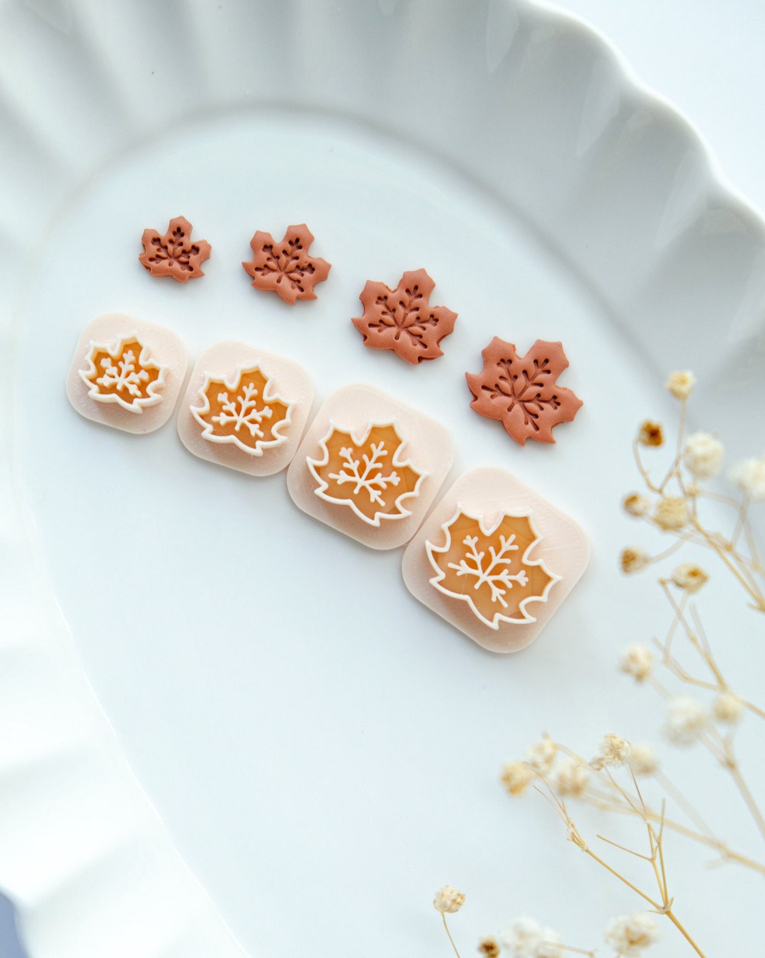 Mini Maple Leaf Polymer Clay Cutters | Autumn Clay Earring Molds ...