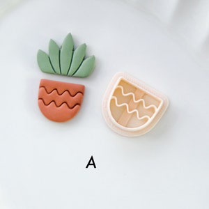 Plant Pots Polymer Clay Cutters Stud Earring Cutters Jewelry Making A 20x17mm