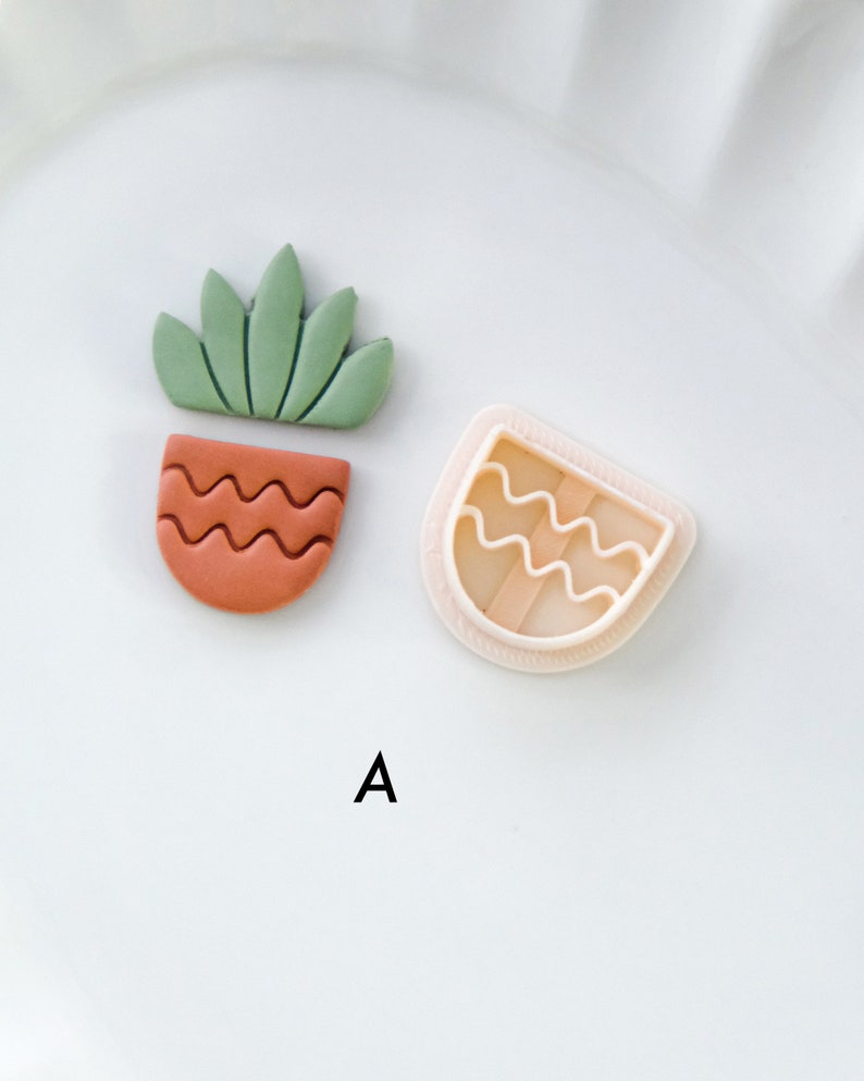 Plant Pots Polymer Clay Cutters Stud Earring Cutters Jewelry Making A 20x17mm