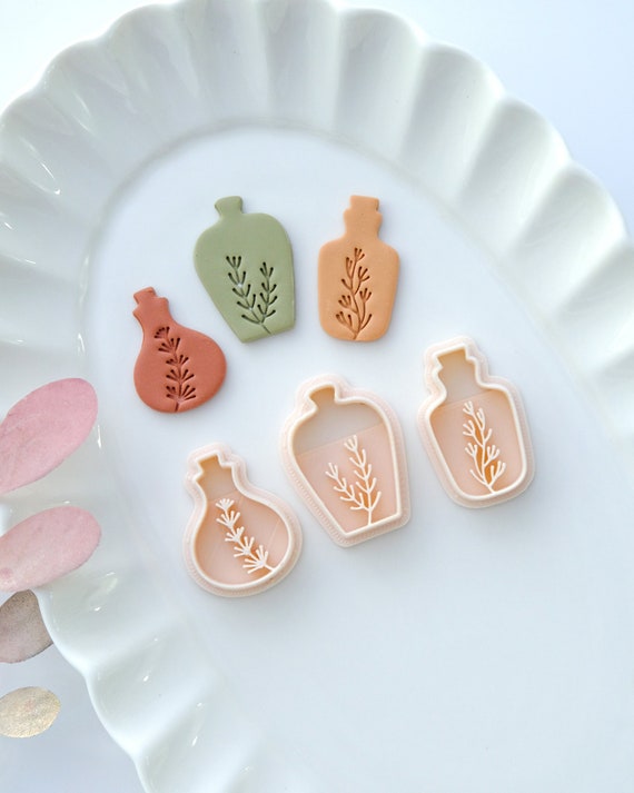Potion Bottle Clay Cutters: Boho Plant Polymer Clay Earring Tools