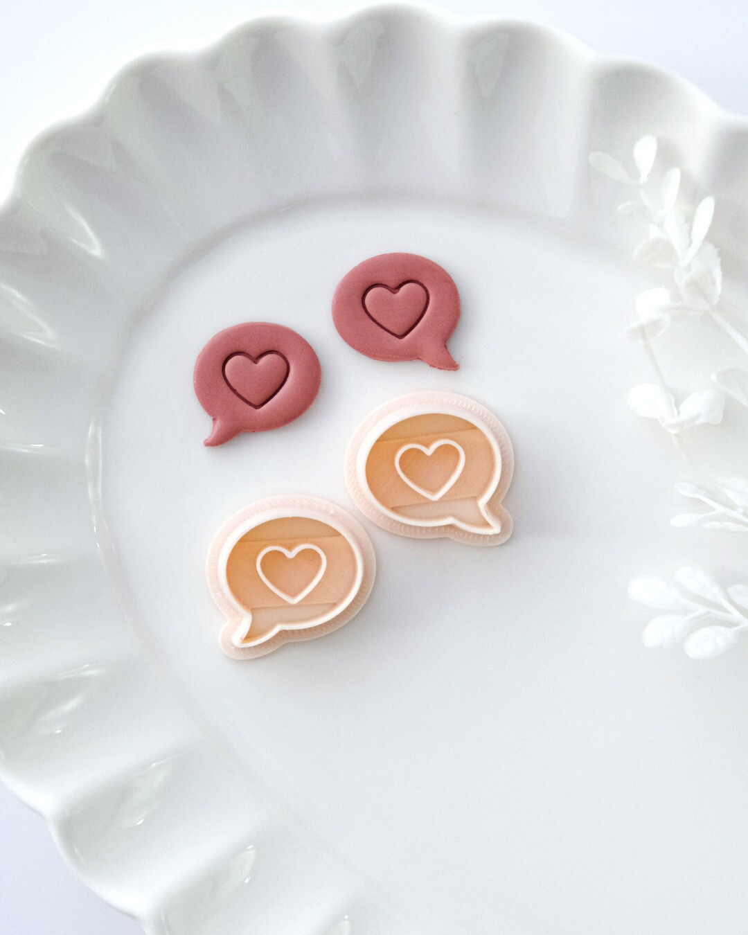 Love Conversation Valentines Day Clay Cutters Valentines Polymer Clay  Cutters Cute Clay Cutter Set Clay Tools Stud Earrings Cutters 