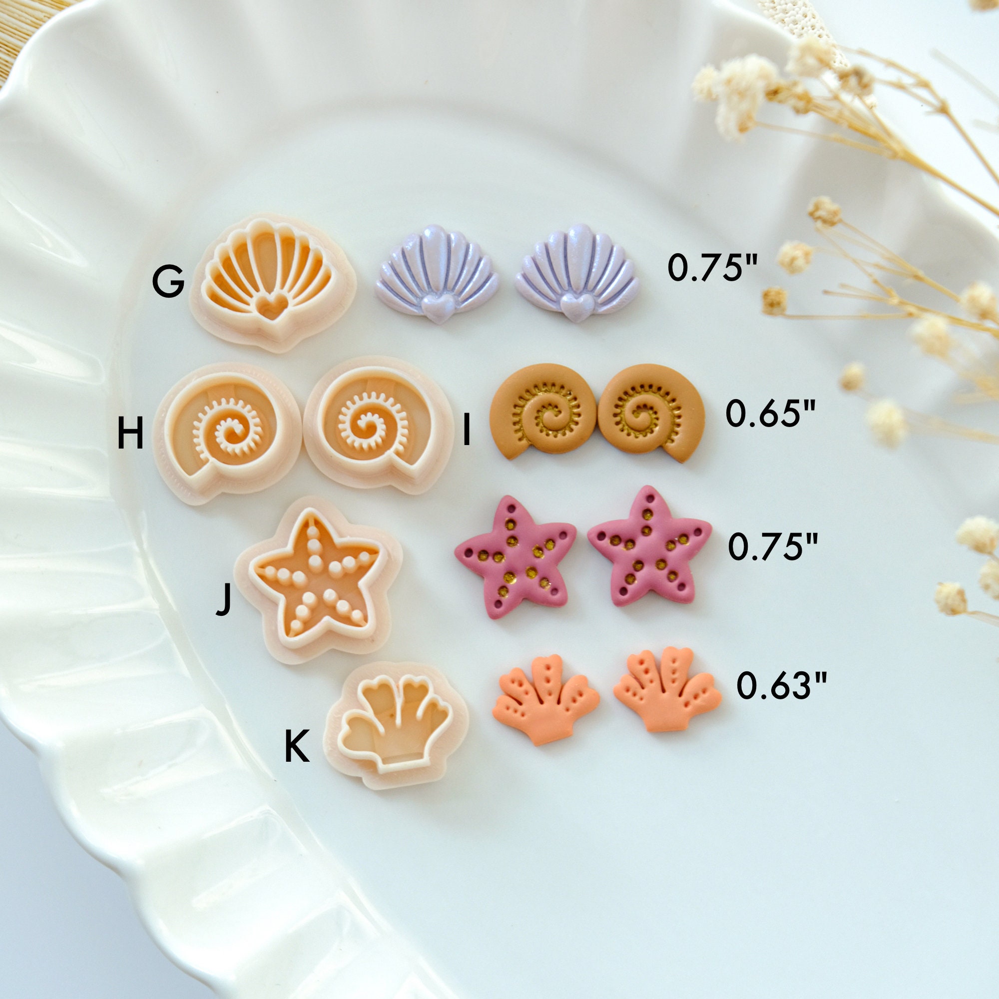 Ocean Animal Polymer Clay Cutters | Summer Beach Clay Earring