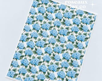 Blue Hydrangeas Polymer Clay Transfer Sheet