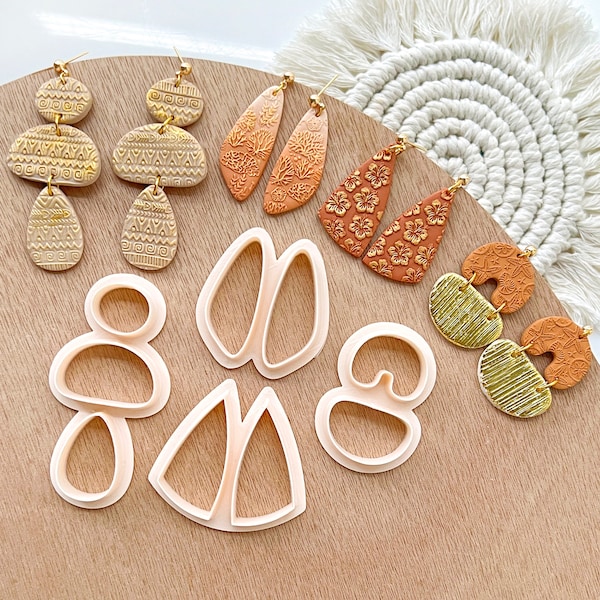 Geometrische Polymer Clay Cutters | Ton Ohrring Formen | Schmuckherstellung-Werkzeuge