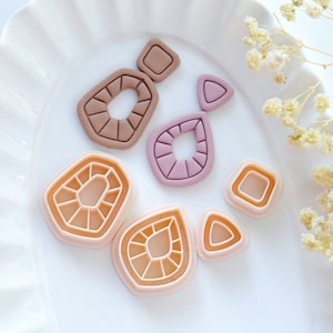 Cutout Dangle Clay Cutter Set | Art Deco Polymer Clay Cutters | Clay Earrings Cutter | Jewelry Making | Clay Tools
