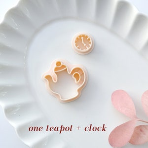 Fairy Teapot and Clock Clay Cutters Polymer Clay Cutter Clay Earring Cutters Jewelry Making Kits Clay Supplies One Teapot + Clock