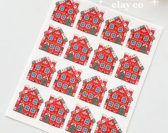 Patchwork Gingerbread House Polymer Clay Transfer Paper & Matching Cutters