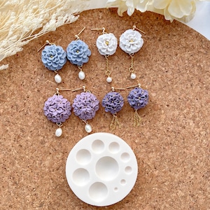RoseauxClayCo Half Round Ball Silicone Mold for Polymer Clay | Jewelry Making | Polymer Clay Tool | Air Dry Clay Mold