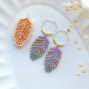 Feather Polymer Clay Cutter: Boho Earring Jewelry Making