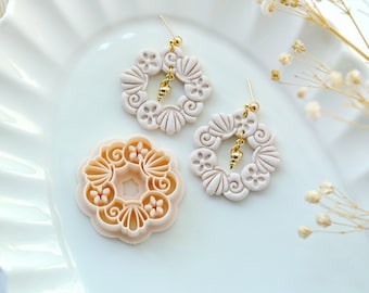 Seashell Hoop Polymer Clay Cutter | Coastal Summer Beach Clay Earring Mold | Jewelry Making Tools