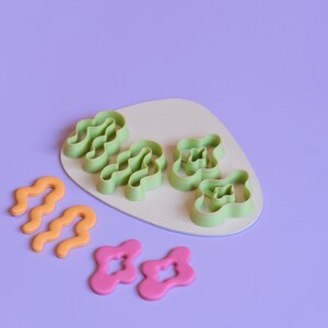 Organic Shaped Donut Polymer Clay Cutters Funky Clay Earring Cutters U Shaped Cutters Set Polymer Clay Tools Supplies image 4