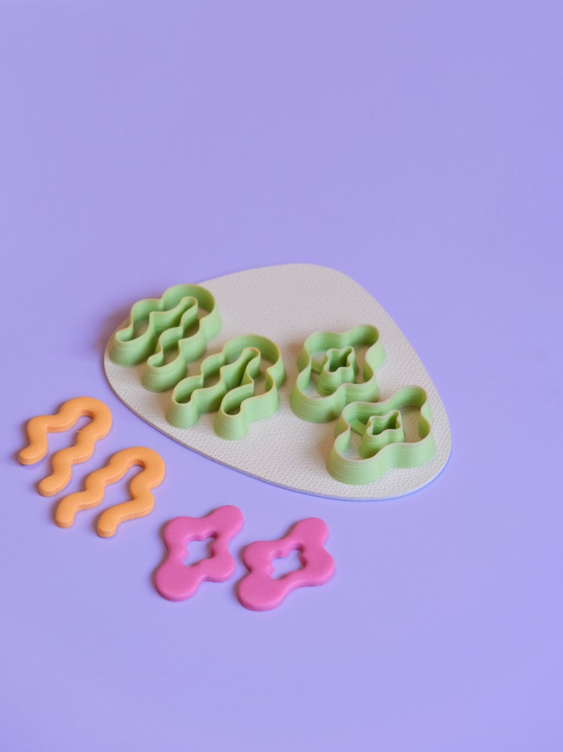 Organic Shaped Donut Polymer Clay Cutters Funky Clay Earring Cutters U Shaped Cutters Set Polymer Clay Tools Supplies image 4