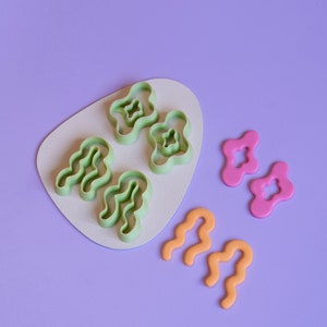 Organic Shaped Donut Polymer Clay Cutters Funky Clay Earring Cutters U Shaped Cutters Set Polymer Clay Tools Supplies image 9