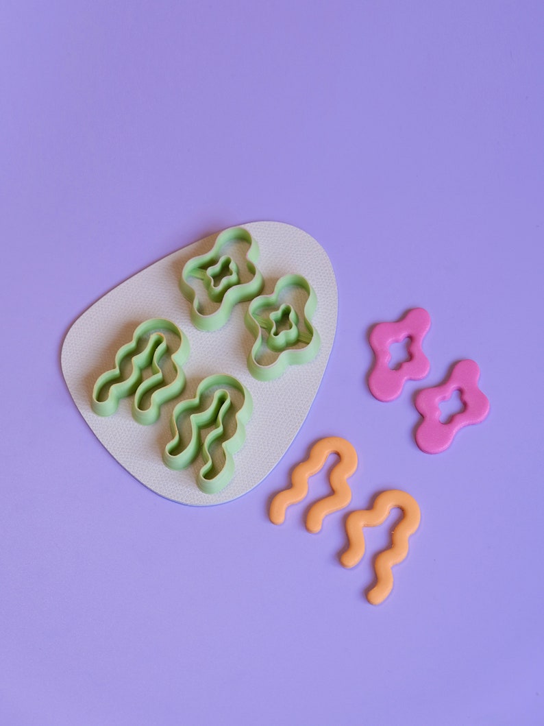 Organic Shaped Donut Polymer Clay Cutters Funky Clay Earring Cutters U Shaped Cutters Set Polymer Clay Tools Supplies image 9