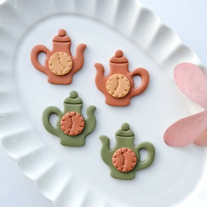 Fairy Teapot and Clock Clay Cutters Polymer Clay Cutter Clay Earring Cutters Jewelry Making Kits Clay Supplies image 2