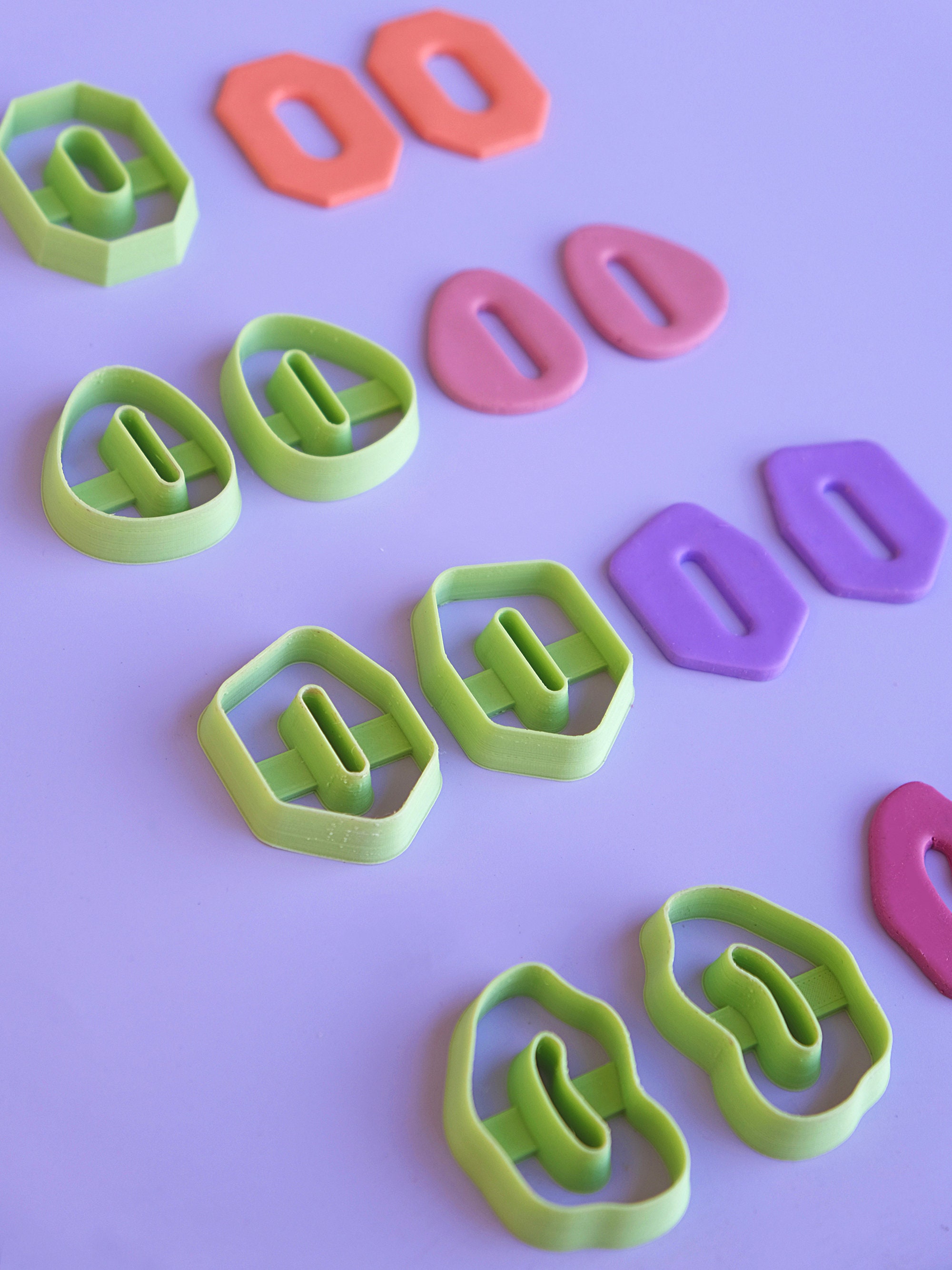 Organic Shape Donut Clay Cutter Set Polygon Donut Clay Etsy