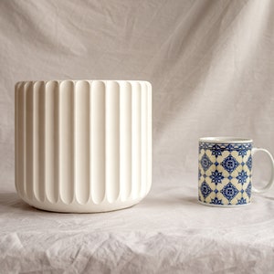 Fluted Pots - 3D Printed White Pots