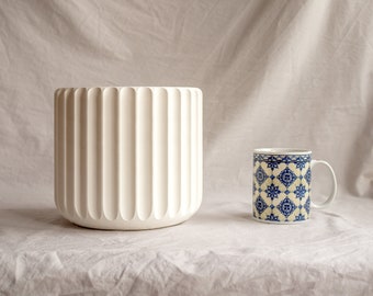 Fluted Pots - 3D Printed White Pots