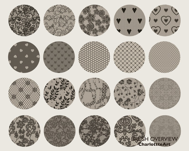 Lace Texture Brushes Procreate Lace Brush Set Procreate Etsy